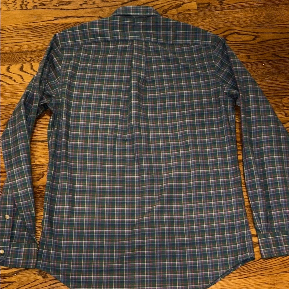 Polo Ralph Lauren Navy and Green Plaid Shirt